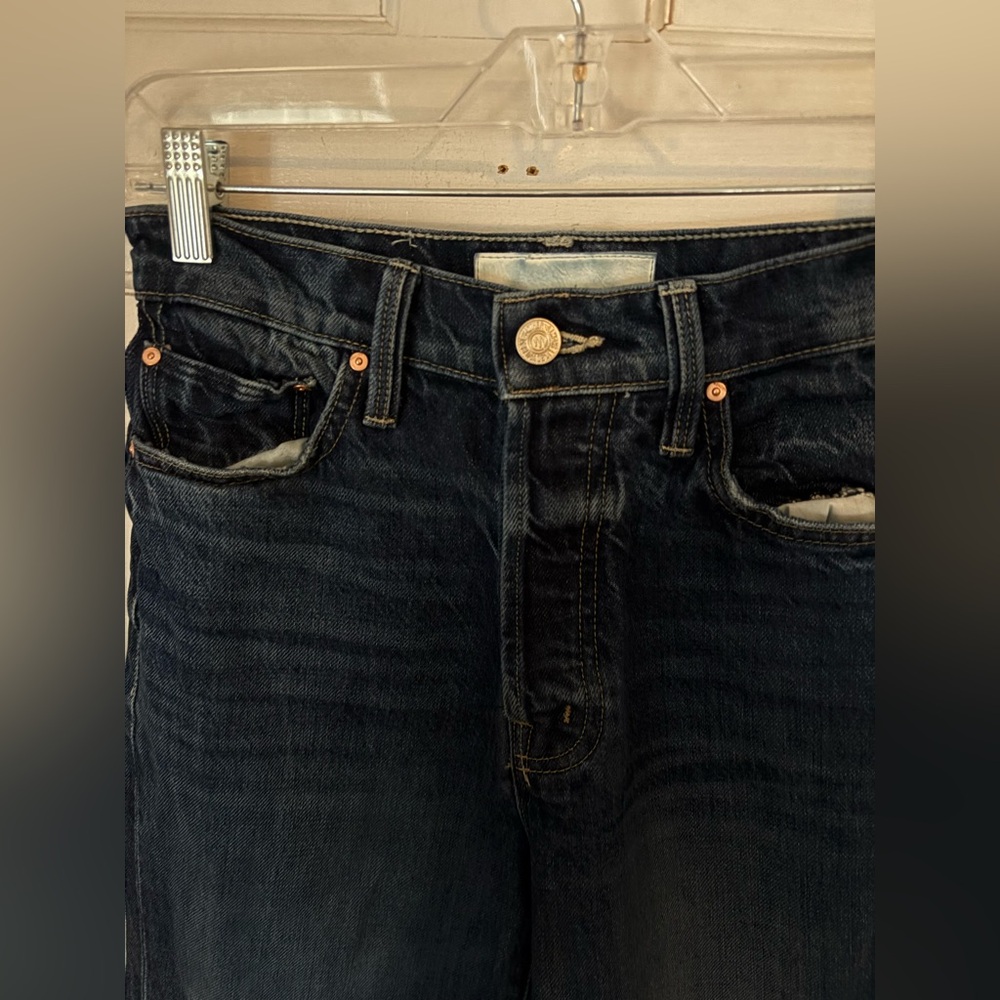 MOTHER Superior The Rambler Ankle Jeans in Well Stacked, Size 24 Medium Dark - Picture 3 of 16